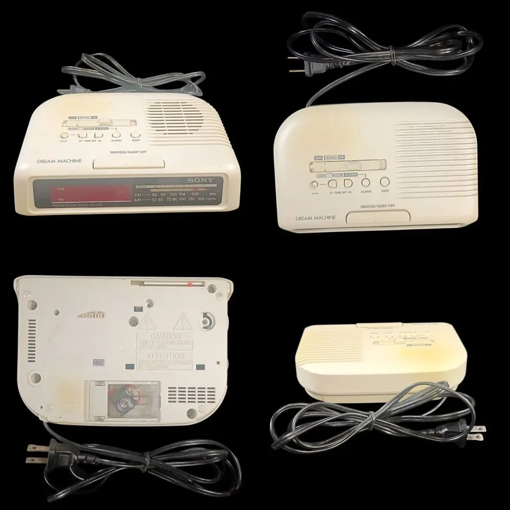 Vintage Sony Dream Machine FM/AM Digital Alarm Clock Radio ICF-C25 Beige